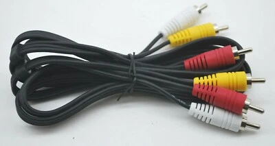 NUEVOS CONECTORES COMPUESTOS A/V RCA 6 pies DVD/VCR/SAT AMARILLO ROJO BLANCO - Imagen 1 de 3