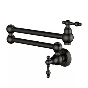 Clihome Vintage zusammenklappbarer Topffüller Wasserhahn Wandhalterung Küchenspüle Wasserhahn - Bild 1 von 37
