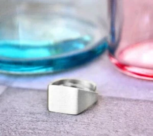 The Important Thing Signet Ring ,Octo Pinky Ring Quote, 925 Sterling Silver Ring - Picture 1 of 8