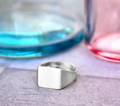 Anillo de sello The Important Thing, cita de anillo octo meñique, anillo de plata de ley 925 Foto 1 de 4