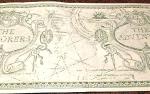 Wallpaper Border Green Explorer Map Adventure Nautical White Wall EH00080 NIP - Picture 1 of 4