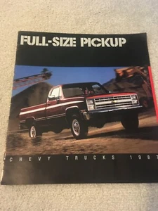 1987 Chevrolet Full Size Pickup Showroom Brochure  - Picture 1 of 1