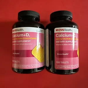 2 CVS Health CALCIUM+D3 600ct bottles Bone Teeth Muscle Health SEALED - Picture 1 of 6