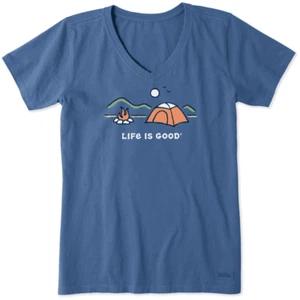 NEU MIT ETIKETT... LIFE IS GOOD DAMEN S/S CRUSHER T-SHIRT ...."CAMPSCAPE VISTA"...(XL) - Bild 1 von 4