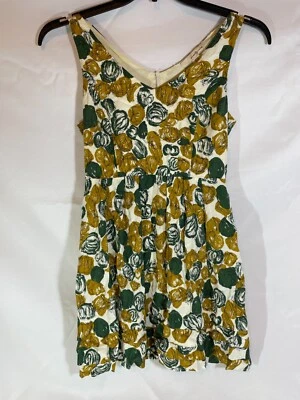 TwentyOne Vintage Floral Sundress/ Sz S/ Green and Yellow/ Zipper Back - Image 1 of 3
