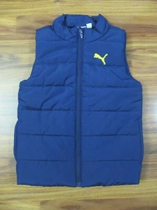 Blue Puma Full Zip Puffy / Puffer Vest w/ Yellow Logo - Youth XS (5/6) - Picture 1 of 5