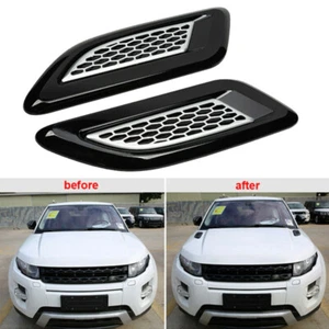 Ajuste Range Rover EVOQUE 2012-2018 ABS negro capó ficticio ventilación listón moldura de ala de aire - Imagen 1 de 9