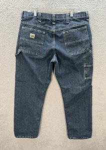 Vintage Lee Jeans Mens 34x30 Blue Loose Carpenter Workwear Chore Barn Grunge Y2K - Picture 1 of 10