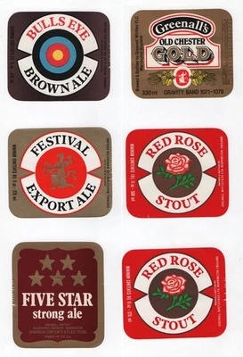 Greenall Whitley Brewery, Warrington - 18 x older beer bottle labels - see 4 sca - Image 1 of 4