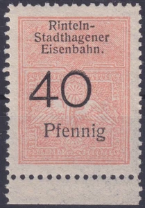 Rinteln - Stadthagener Railway Railway Brand 40 Pfennig, Circa 1910s - Picture 1 of 2
