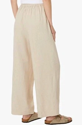 Madewell Wide Leg Pull On Pants Womens Size M Oat Color 100%Cotton Lightweight - Image 1 of 4