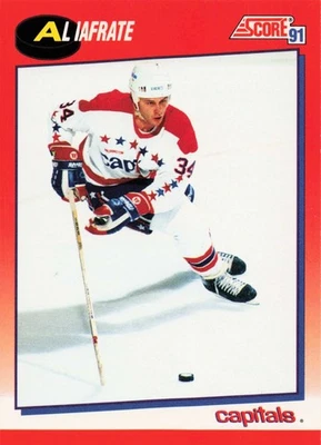 1991-92 Score Hockey Card Canadian Bilingual Al Iafrate Washington Capitals #209 - Image 1 of 2