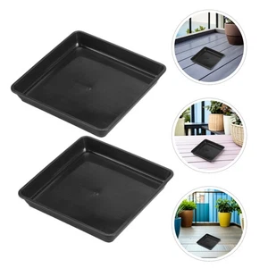 10pcs Plant Saucers: Rectangular Plastic Flower Pot Saucers - Indoor Planter - Picture 1 of 12