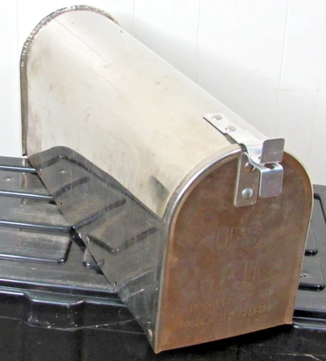 Vintage   Southern Gemini Mailbox Stainless Steel Metal 19x6x9  Mississippi USA - Image 1 of 4