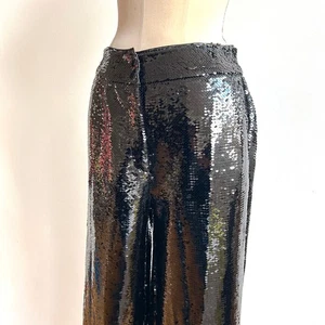 Holiday Glam Elie Tahari $ 395 The Holly Pailletten weites Bein Abendhose Gr. 6 Neu mit Etikett - Bild 1 von 12