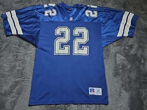 Dallas Cowboys Emmit Smith Russell Athletic Size 48 Blue Vintage Mens Jersey  - Picture 1 of 18