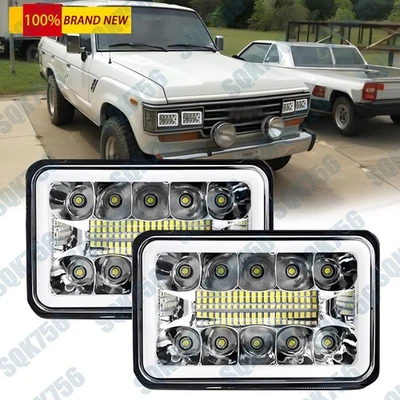 2x 4x6"" faros LED haz halo para Toyota Land Cruiser 1989-90 furgoneta 1984-89 Foto 1 de 4