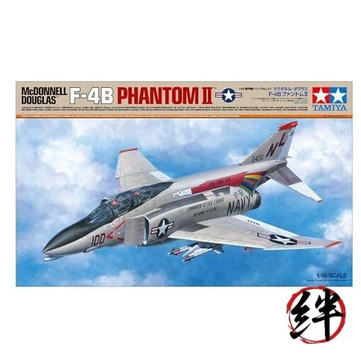 Tamiya F-4B Phantom II Plastic 1:48 Airplane Model Kit (61121)
