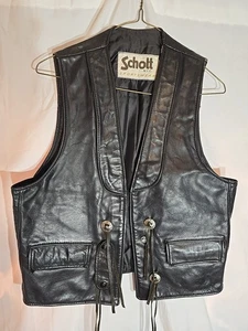 Vintage Schott Lederweste Rancher Western Harley Gr. Medium - Bild 1 von 7