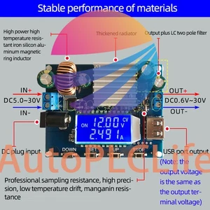 4A 35W DC 5-30V a DC 0,6-30V Step Up/Down Boost Buck CC CV Regolato Regolabile - Foto 1 di 4