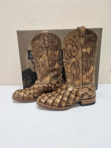Cody James Exotic Pirarucu Western Boot Brown Men's Size 8.5D (BBME404) - Picture 1 of 24