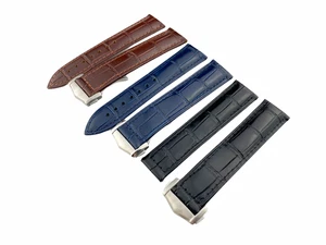 20 mm schwarz/marine/braun Echtleder Armband/Band passend für Omega SeaMaster/PlanetOcean - Bild 1 von 13