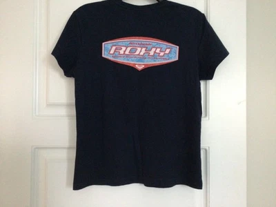 Camiseta Top Vintage Y2K Años 90 Roxy Gráfico Logo AZUL Juniors L EE. UU. Algodón Foto 1 de 4