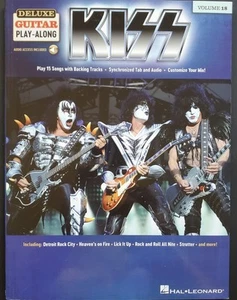 KISS Deluxe Guitar Play-Along Vol 18 Book w/ Audio Access Sheet Music Song Book - Picture 1 of 5