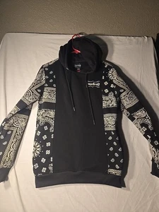 Snoop Dogg Supply Hoodie Mens XSmall Black Paisley Bandana Fleece Lined Rap - Picture 1 of 7