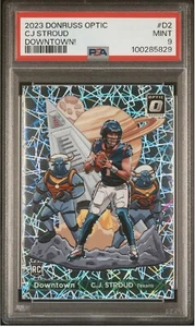 CJ STROUD - DOWNTOWN ROOKIE - 2023 Donruss Optic - PSA 9 - Houston Texans - Picture 1 of 3