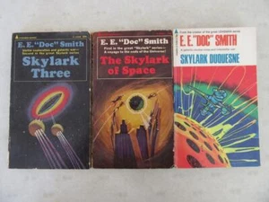 LOT of (3) E.E. "DOC" SMITH sci fi books SKYLARK SERIES #1-2, 4 NEARLY COMPLETE - Picture 1 of 1