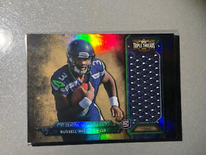 2012 Russell Wilson Topps Triple Threads Rookie Patch /75 Relic RC SP Sepia