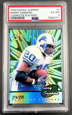 1999 Pacific Aurora - Barry Sanders #3 Detroit Lions Complete Players /299 PSA 6