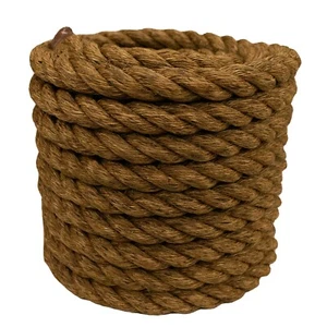 Cuerda Manila tratada premium de 1,5" 1 1/2" corte natural a la longitud ordenada por el pie - Imagen 1 de 5