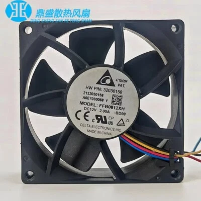 Delta FFB0812XH 8025 12V 2A 8CM 4-Wire Server Cooling Fan - Image 1 of 4