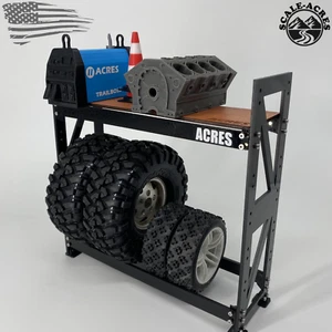Spare Tire Tyre Rack Storage Holder Garage Shelf RC Garage Accessories Diorama - Picture 1 of 8