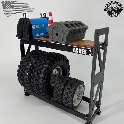 Spare Tire Tyre Rack Storage Holder Garage Shelf RC Garage Accessories Diorama - Image 1 of 4
