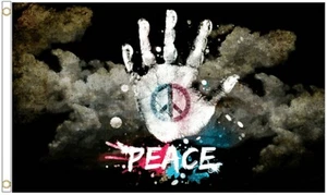 Peace Hand CND Polyester 5'x3' Flagge - Bild 1 von 3