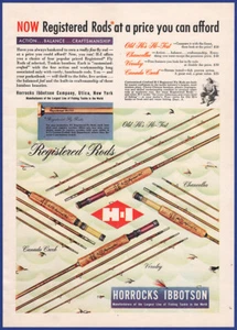 Vintage 1950 HORROCKS IBBOTSON Angelruten Tackle Ephemera 1950's Print Ad - Bild 1 von 1
