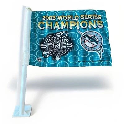 Florida Marlins Car Window Flag 2003 World Series Champions MLB Baseball 11x14 - Image 1 of 4