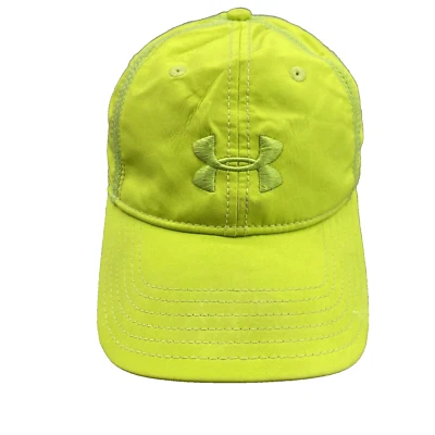 Gorra Under Armour con tirantes para mujer de neón para correr tenis rendimiento ropa deportiva Foto 1 de 4