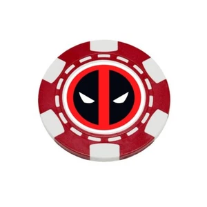 Marcador de pelota de golf con fichas de póquer de arcilla con logotipo de Deadpool 3 protector de tarjetas - Imagen 1 de 1