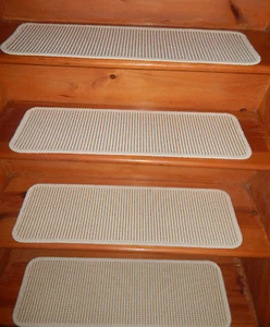 14 Step  9'' x 30'' + 1 Landing 30'' x 30''  Stair treads Tufted carpet Woven . - Picture 1 of 4