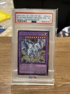 Blue Eyes Twin Burst Dragon EN056 PSA 8 - Picture 1 of 2