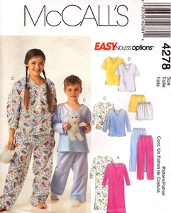 Child Boy Girl Top Nightshirt Pants Sewing Pattern U-Pick 3-12 McCall's 4278 OOP - Picture 1 of 2