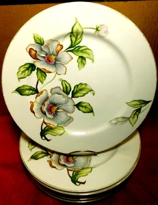 Roselyn~Dogwood China Made In Japan Dinner Plates 10 1/8" x 1" Seven (7) Pc Set - Picture 1 of 24