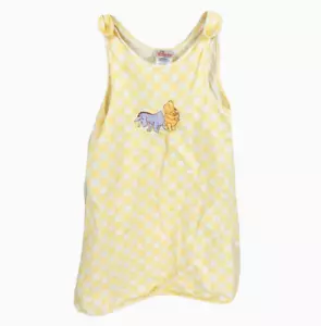 Disney Store Girls 7 8 Dress Vtg 90's Classic Winnie the Pooh Eeyore Gingham EUC - Picture 1 of 4