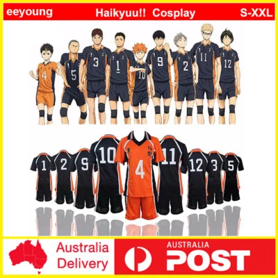 Anime Haikyuu!! Cosplay Costume Karasuno High School Uniform Jersey Party Outfit - Image 1 of 4