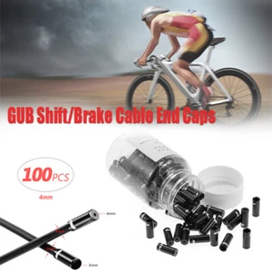 GUB 100 piezas Convenientes tapas de extremo de cable de freno para cables de cambio de bicicleta de 4 mm W1J7 - Imagen 1 de 7