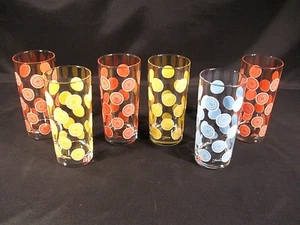 Homer Laughlin Fiesta Dots Circles Tumblers Set of 6 - Picture 1 of 12